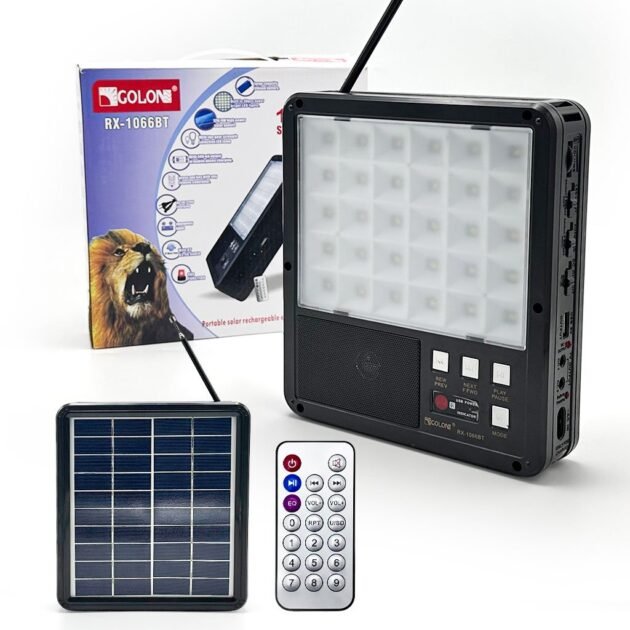 Kit d’Éclairage Solaire RX-1066BT avec Haut Parleur Bluetooth