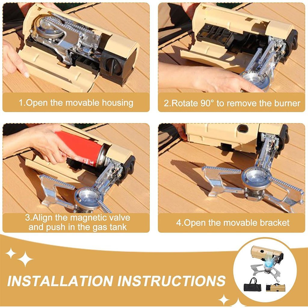 Réchaud à Gaz Pliable – Cuisine Facile en Plein Air pliable et compact - Image 4