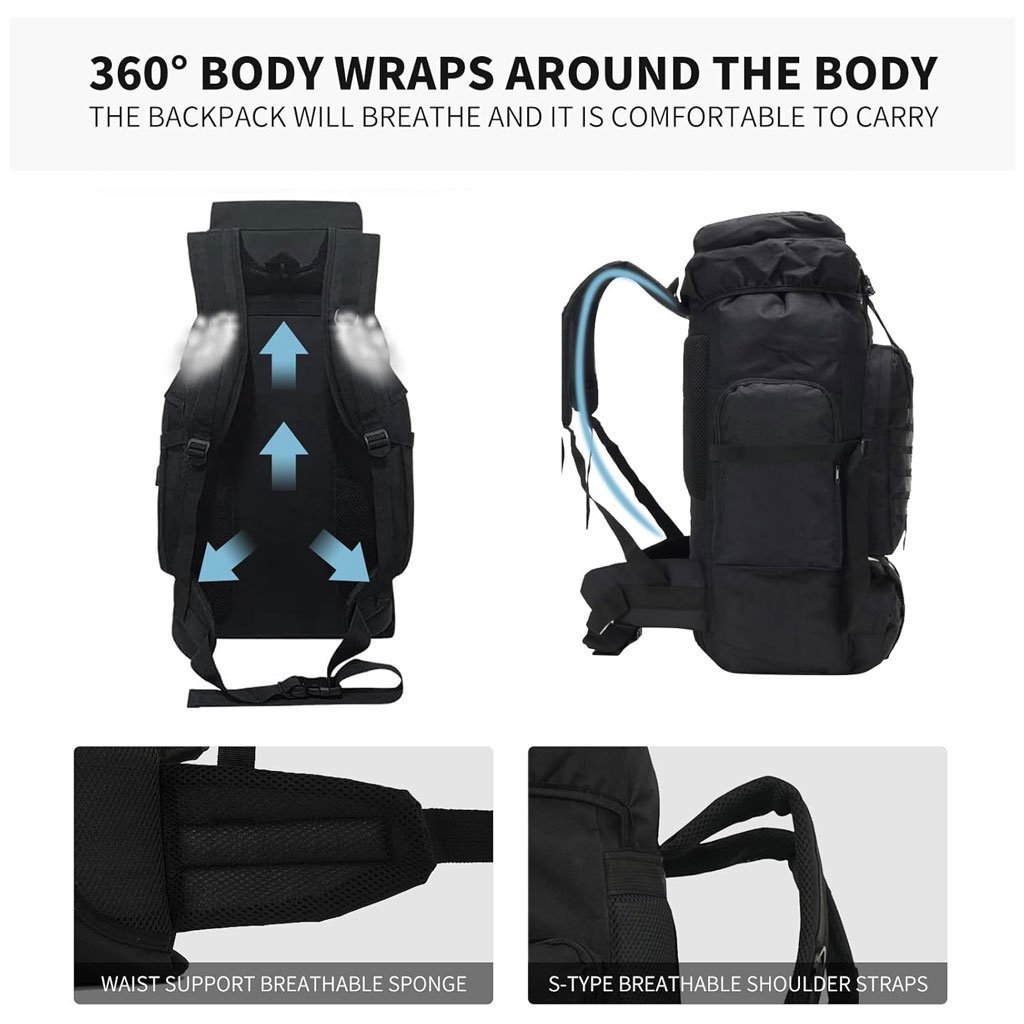 Sac à Dos de Randonnée 80L Imperméable & Ergonomique