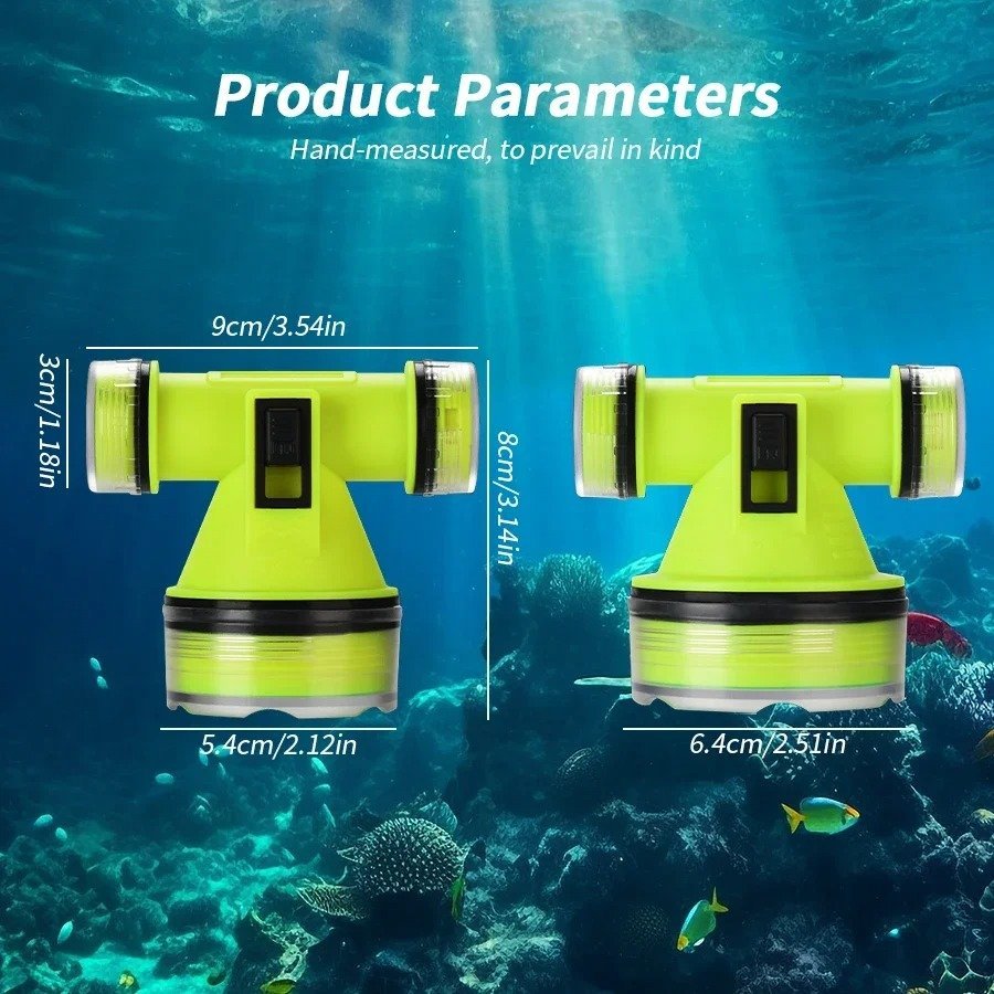 lampe Frontal LED Rechargeable Étanche – IPX8, 350m Portée pour Plongée - Image 3