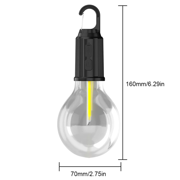 Lampe de Camping Portable étanche rechargeable 3 modes d'éclairage T01