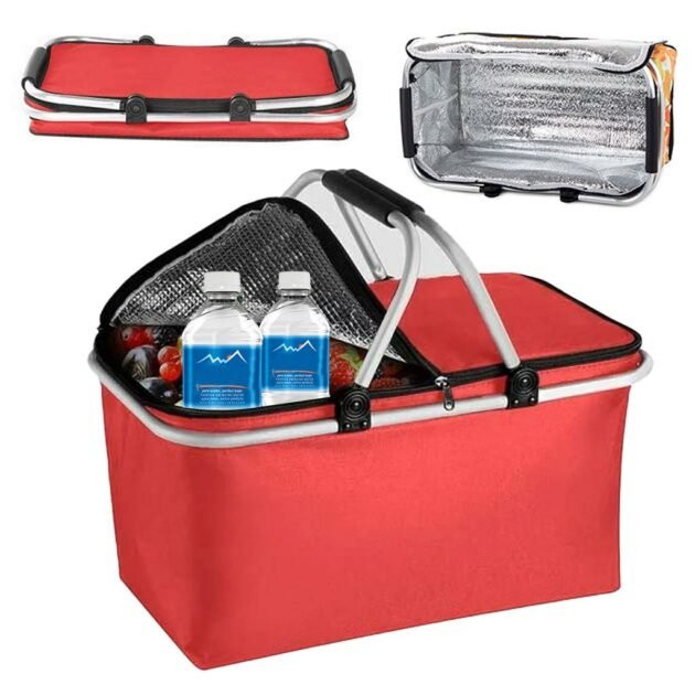 Panier Isotherme Pliable 30L – Sac Réfrigérant pour Courses & Pique-Nique