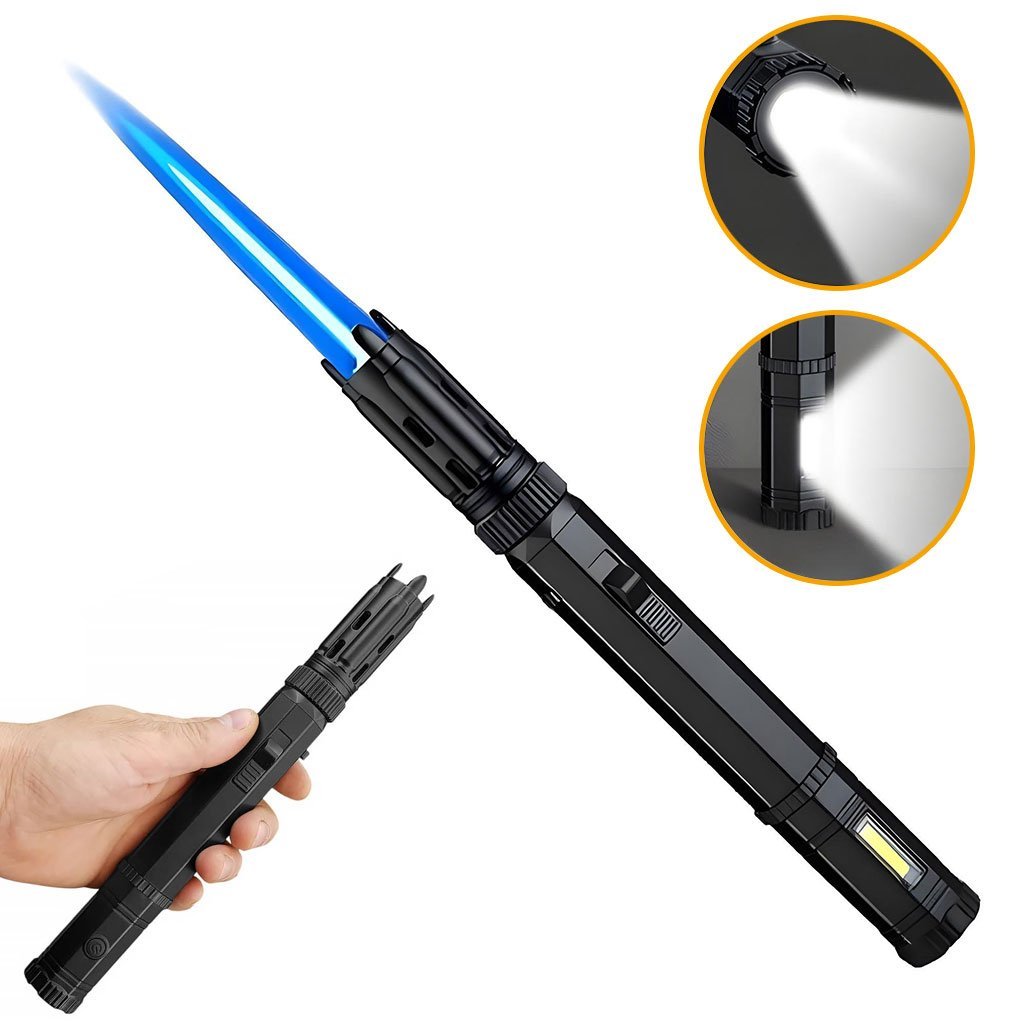 Briquette à Gaz Portable Extra Long avec Torche – Flamme Puissante, Partout