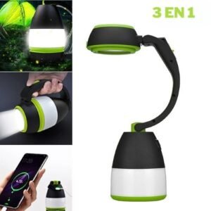 Lampe de Camping LED Multifonctions - Rechargeable USB & Power Bank
