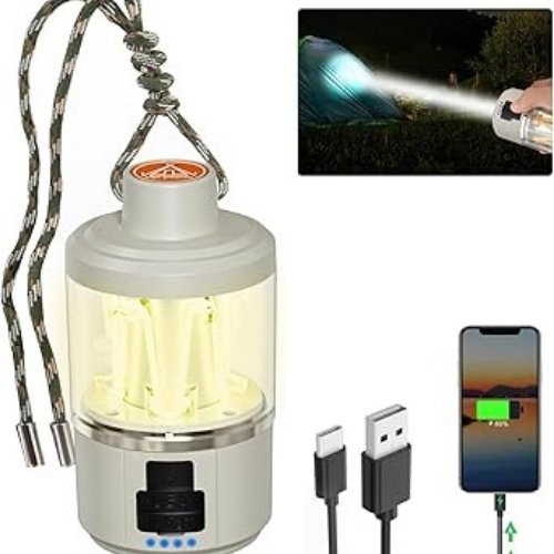 Lanterne LED Camping Multifonction - Éclairage 360° et Torche