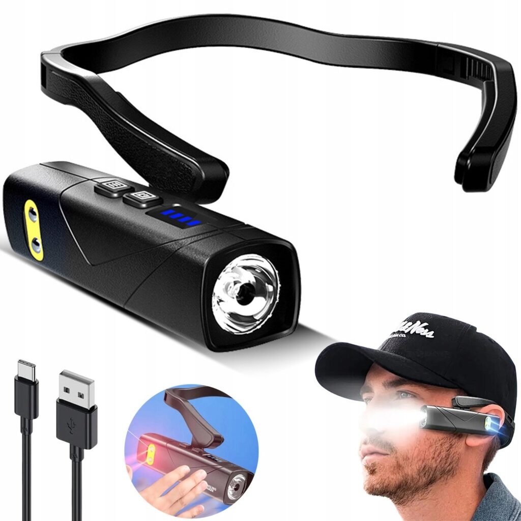 Lampe Frontale Rechargeable 1000 Lumens – Confort absolu, mains libres et visibilité maximale