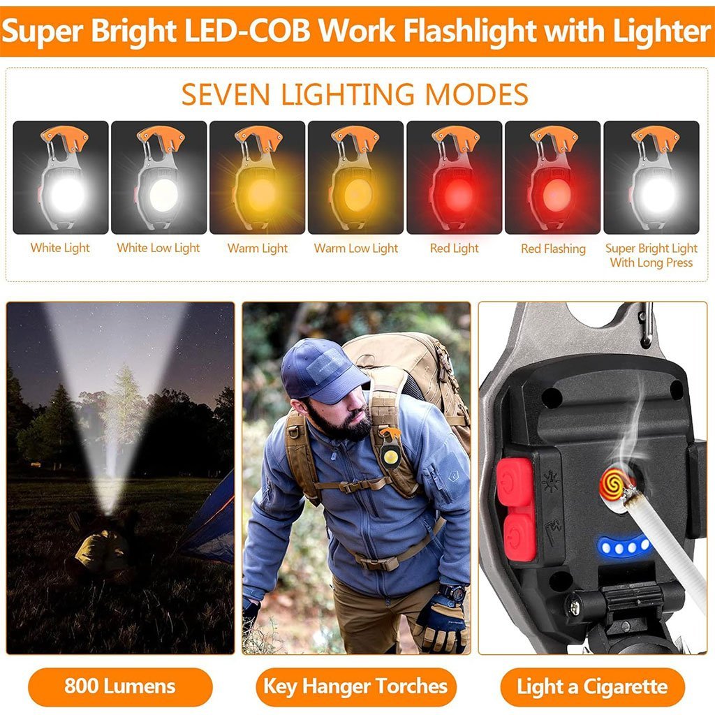 Mini Lampe Torche Porte-Clés 7 Modes - Image 3