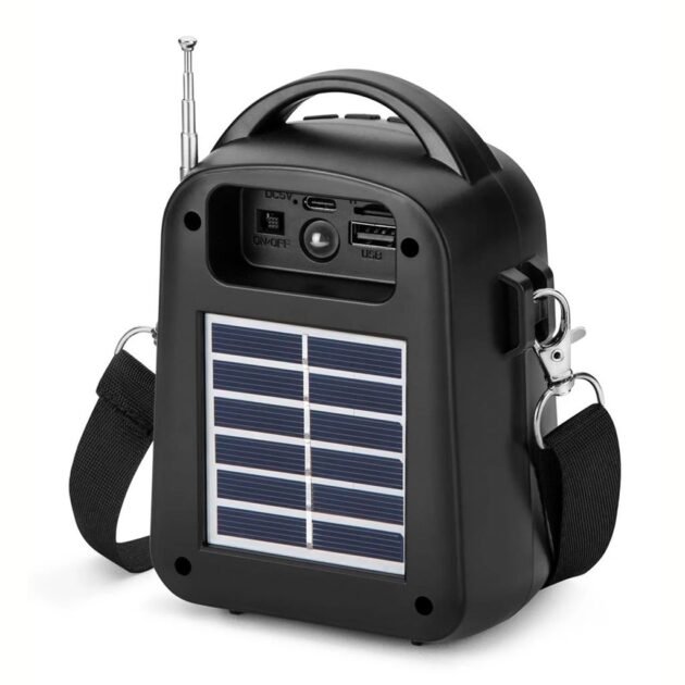 Haut-Parleur Bluetooth portable avec énergie solaire et radio FM