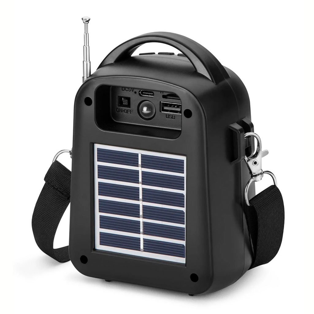 Haut-Parleur Bluetooth portable avec énergie solaire et radio FM