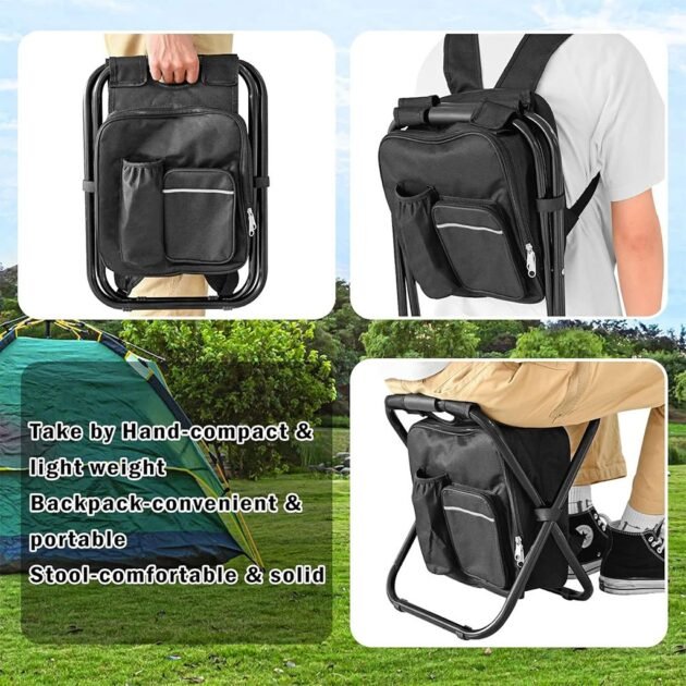 Chaise Sac à Dos 3-en-1 Multifonction pour Camping