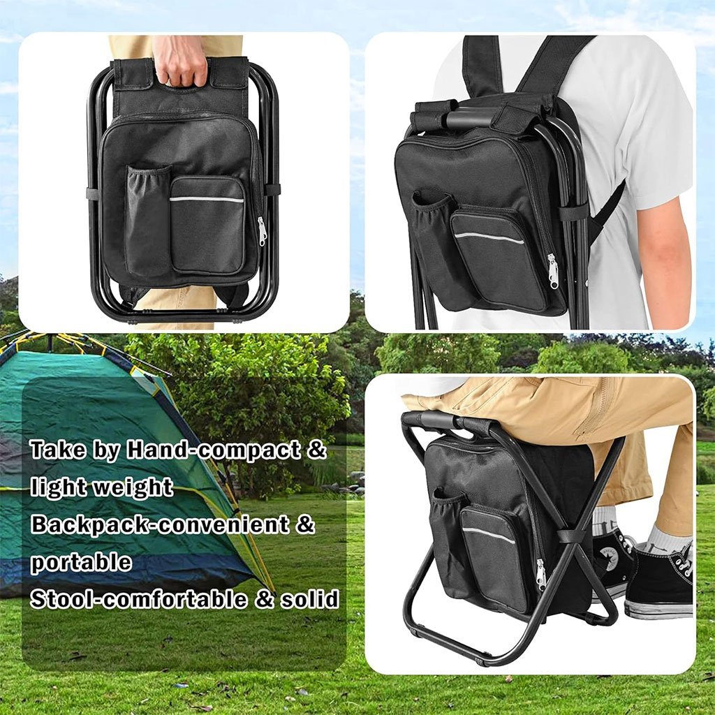 Chaise Sac à Dos 3-en-1 Multifonction pour Camping