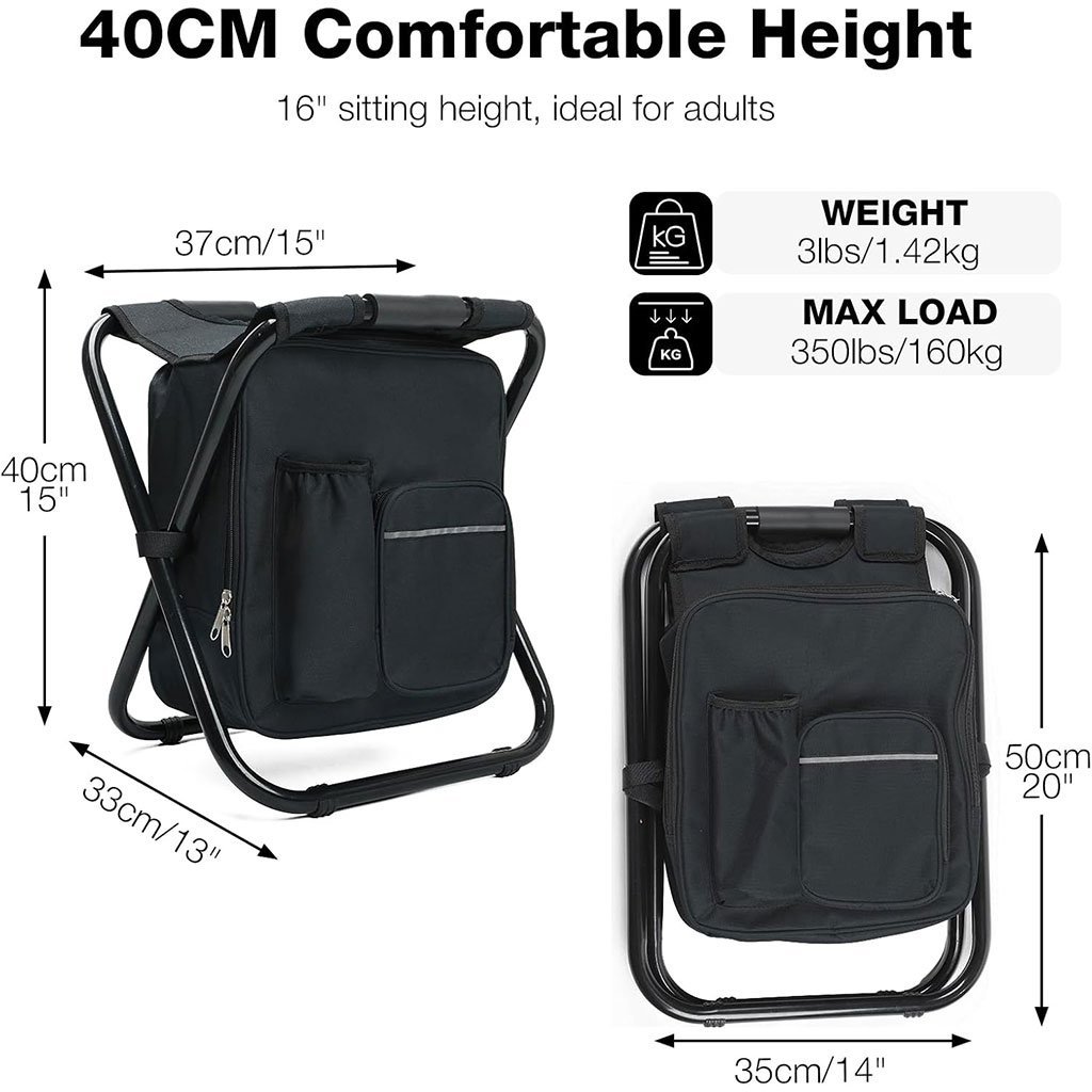 Chaise Sac à Dos 3-en-1 Multifonction pour Camping