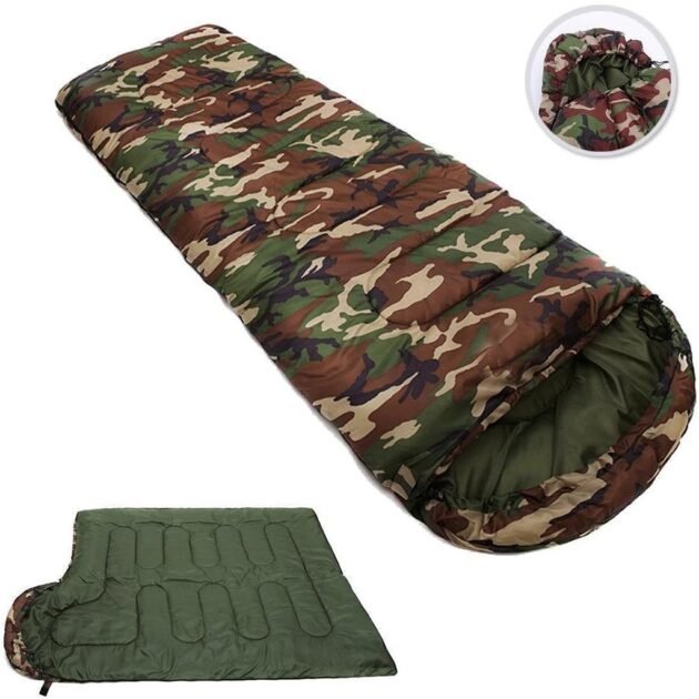 Sac de Couchage Camouflage – Confort Imperméable et Léger pour Camping