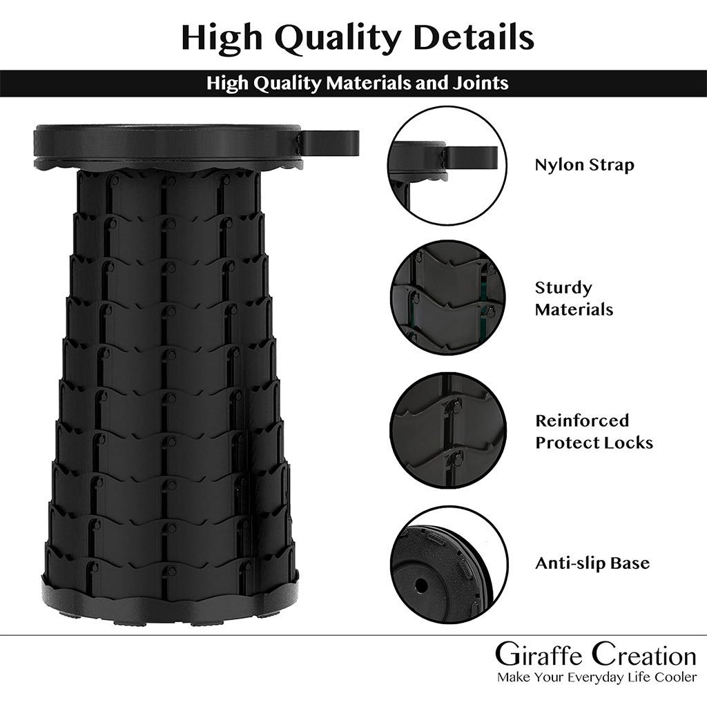 Tabouret Télescopique Léger et Résistant – Idéal pour Camping et Voyages - Image 2