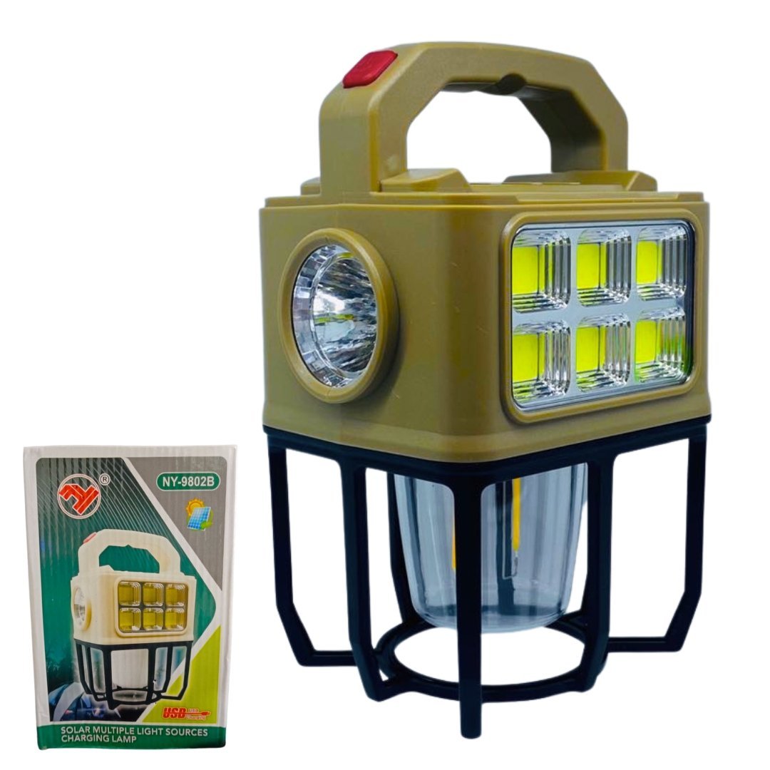 Lampe de Camping Solaire 3 en 1 Éclairage Polyvalent
